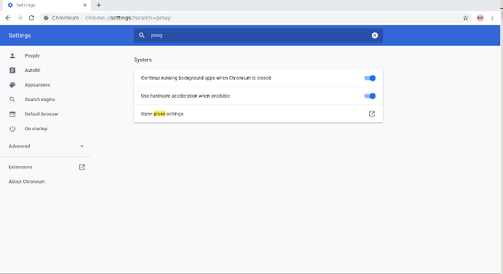 Chrome Proxy Options Chrome Proxy Options